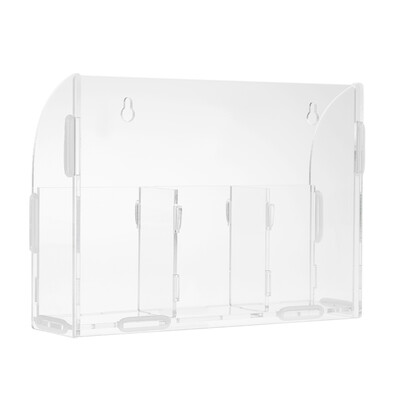 

Acrylic Remote Control Storage Box Sundries Holder Wall Mounted Bin Storage Rack Container w3 Lattices for Home Office