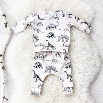 

Newborn Baby Boys Girls Tops T Shirt Pants Clothes Outfits Set Pajamas Homewear