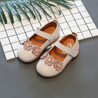 

Children Infant Kids Girls Flower Leather Princess Single Dance Casual Shoes