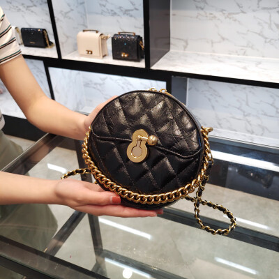 

Bag female 2019 new summer small fresh fashion wild rhombic chain chain slung mini round bag tide