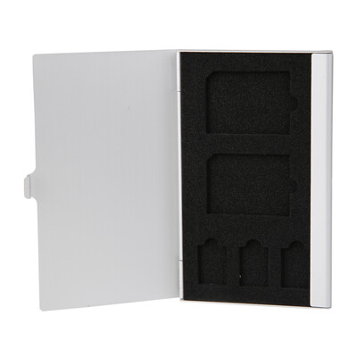 

Monolayer Aluminum 2 SD 3TF Micro SD Cards Pin StorageBox Case Holder