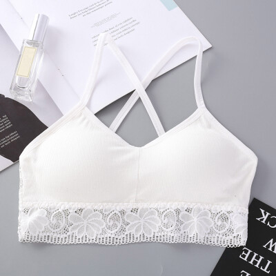 

Lace Cross Camisole Wrapped Chest Bra