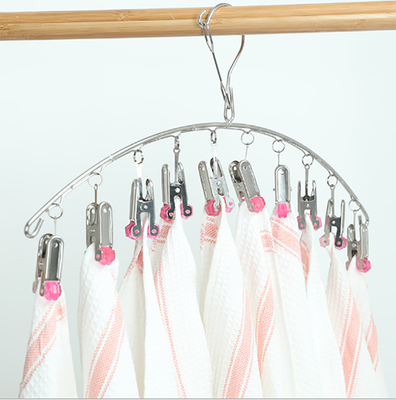 

JINLING Stainless steel windproof folding hanger 10 clips 2 packs 10648
