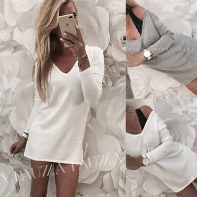 

Women Ladies Casual Sweatshirt Long Sleeve Sweater Jumper Winter Dress 6-14