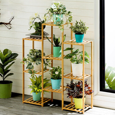 

Siaonvr Multi-Tier Bamboo Plant Stand Planter Rack Flower Pots Holder Display