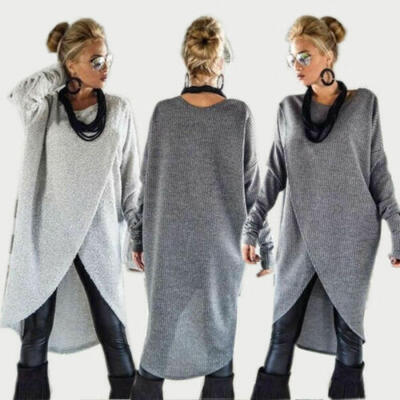 

Women Sweater Long Sleeve Dress Pullover Tops Loose Casual Brief Sweaters