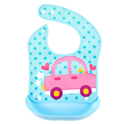 

Cartoon Waterproof Bib Feeding Stereo Pick Rice Pocket Baby Boy Girl Aprons