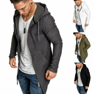 

New Mens Winter Slim Hoodies Warm Hooded Sweatshirt Coat Jacket Outwear Sweater