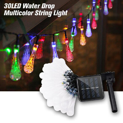 

Decorative Solar Powered Lights 30LED Water Drop Multicolor String Light Waterproof Perfect for IndoorOutdoor Decorations for Hom