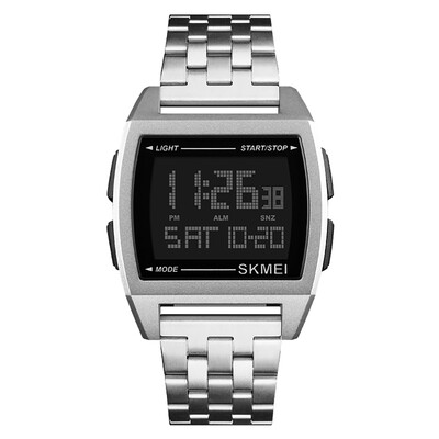 

SKMEI 1368 Men Luminous Digital Stainless Steel Band Electronic Wrist Watch 30M Waterproof