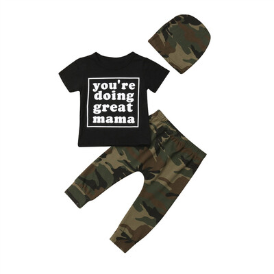 

3pcs Newborn Toddler Infant Baby Boy Girl Clothes T-shirt TopsPants Outfits Set