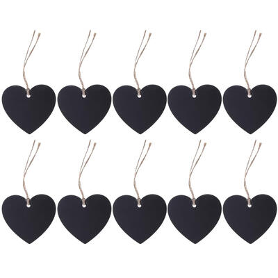

10pcs Mini Blackboard Pendant Wooden DIY Double Side Home Furnishing Decor