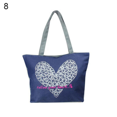 

Casual Cartoon Elephant Printed Large Capacity Canvas Women Shoulder Bag Pouch