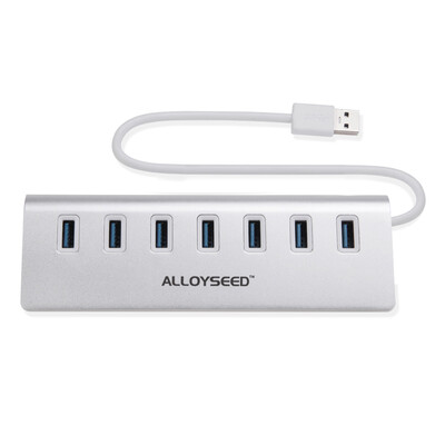 

ALLOYSEED USB 30 Hub 7-Port Portable High Speed Aluminum USB Hub