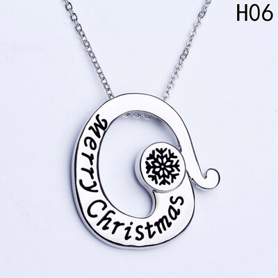 

2019 Christmas Gift Letters Merry Christmas Lettering Pendant Necklace