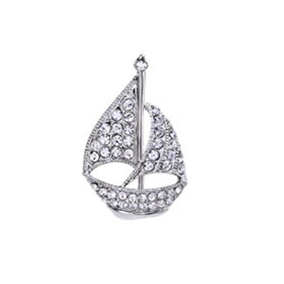 

Fashion BroocheDecorative Rhinestone Boat Brooches Suit Collar Lapel Badge