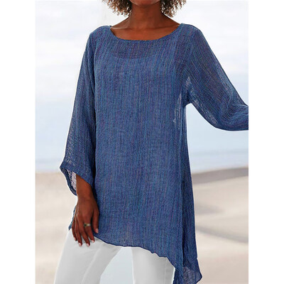 

2019 Womens Long Sleeve Casual Holiday Loose T-Shirt Dress