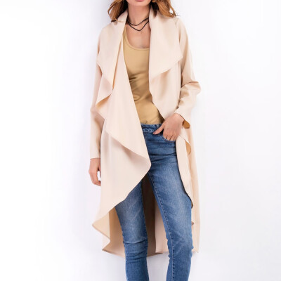 

Toponeto Women Work Solid Vintage Winter Office Long Sleeve Button Woolen Jacket Coat