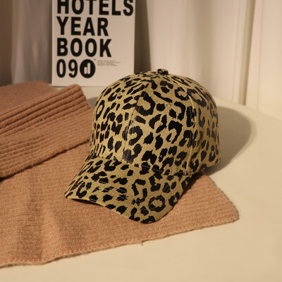 

Hat female spring&summer Korean leopard baseball cap retro personality cap with parents&children sunscreen student hat