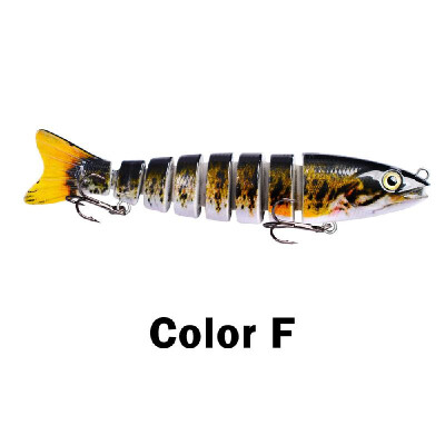 

12cm 19g Fishing Lure Hard Bait 8 Segments Swimbait Crankbait Artificial Fishing Lure Bait with Treble Hooks