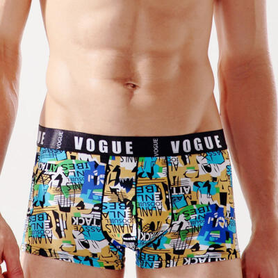 

Mens Ice Silk Boxers Stylish Print Boxer Briefs With Pouch