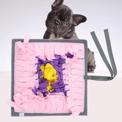 

Greensen Pink Square Washable House Dog Snuffle Mat Pet Puzzle Feeding Toy Sniffing Training Pad