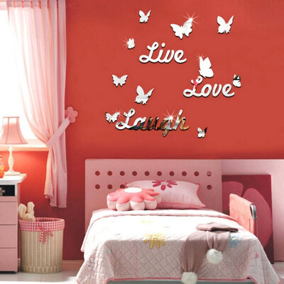 

Gobestart Live Laugh Love Quote Removable Wall Art Stickers Mirror Decal DIY Room Decor A
