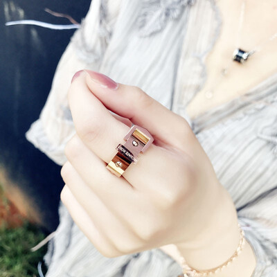 

Rose gold titanium steel index finger ladies ring fashion personality ornament