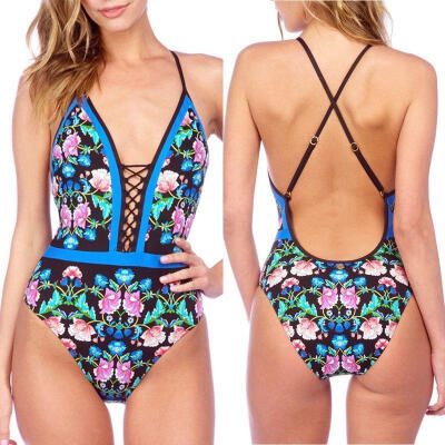 

Women One-Piece Swimsuit Beachwear Swimwear Push-up Monokini Bikini Bathing