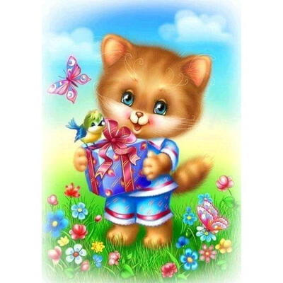 

5D DIY Full Drill Diamond Painting Cat Cross Stitch Embroidery Craft Kits