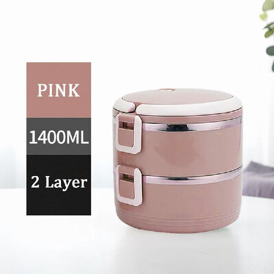 

304 Stainless Steel Lunch Box Round Bowl 700ml Thermal Insulated Meal Box Leakproof Single Layer for Students Office Picnic