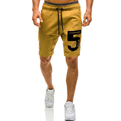 

Tailored Men Summer Letters Casual Elastic Joggings Sport Solid Baggy Pockets Short Pant