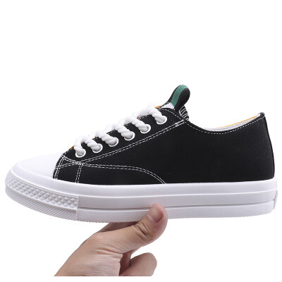 

Small Black Shoes Womens Shoes Summer Hundred Sets Korean Edition Students Autumn Flat Bottom Lazy Canvas Leisure Board Shoes