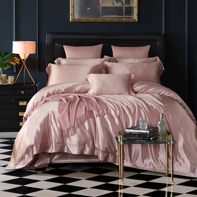 

Boowishy sheet set 100 pure silk bedding Flat Sheet Duvet cover 2pcs Pillowcase