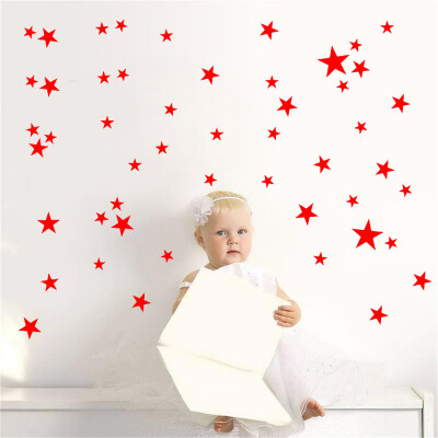 

Gobestart 51Pcs Star Removable Art Vinyl Mural Home Room Decor Kids Rooms Wall Stickers