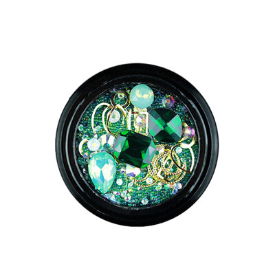 

Toponeto 9 Colors Nail Art Tips Stickers 3D Glitter Sequins Manicure DIY