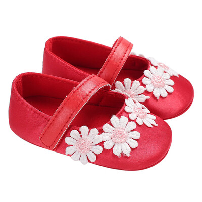 

Baby Infant Kids Girl Flowers Soft Sole Crib Toddler Newborn Shoes