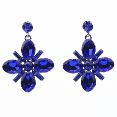 

EK2152 European Exaggerated Vintage Butterfly Bowknot Waterdrop Gem Drop Earrings For Women Jewelry Rhinestone Brincos Boho Gift