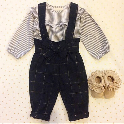 

2PCS Toddler Kids Baby Girl Clothes Striped T Shirt TopsLong Pants Outfits