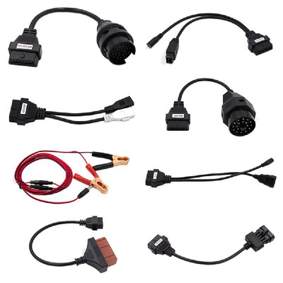 

8 In 1 Car Full Truck Cables Set for T-C- Auto Scanner C-D-P With O-B-D 2 Wire Adapter Connectors