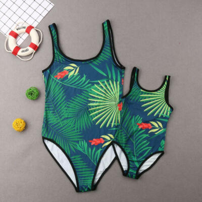 

Family Men Women Kid One-piece Swimsuit Swimwear Monokini Bathing Suit Bikini