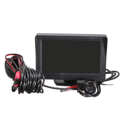 

DC 6V-32V 43 Inch Waterproof LCD Car Rear View Backup Camera Kit Auto Rear Reverse Parking Cam Set
