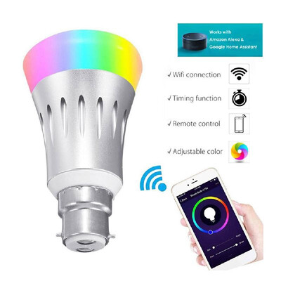 

2174 Smart WIFI LED Bulb WIFI Light RGB Multicolor LED Bulb 9W E2627 Dimmable Light Phone Remote Control Compatible with Alexa Go