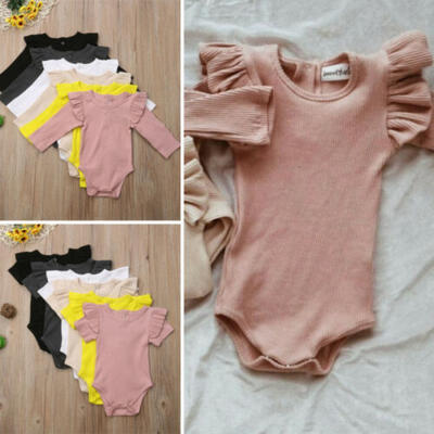 

Newborn Baby Girls Cotton Tops Romper Jumpsuit Bodysuit Comfy Outfits Clothes