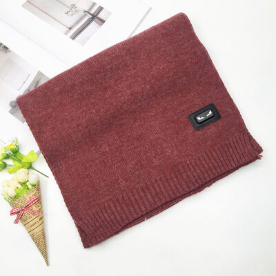 

Little monster cartoon decorative bib autumn&winter Korean version of the thick solid color imitation cashmere wool warm scarf