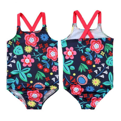 

Toddler Kids Baby Girls Flower Swimsuit Swimwear Bathing Swimming Costume