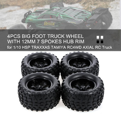 

4pcs Big Foot Truck Wheel with 12mm 10 Spokes Hub Rim for 110 HSP REDCAT TRAXXAS TAMIYA RC4WD AXIAL Off-road Truck BigFoot Car