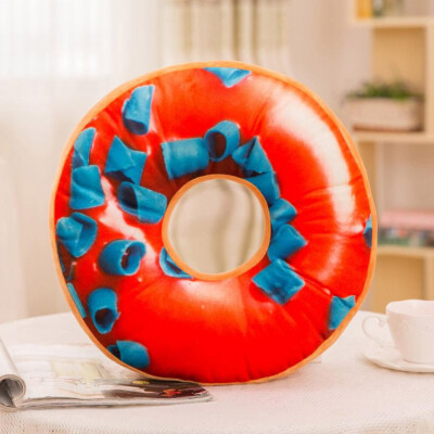 

〖Follure〗Soft Plush Pillow Stuffed Seat Pad Sweet Donut Foods Cushion Cover Case Toys A