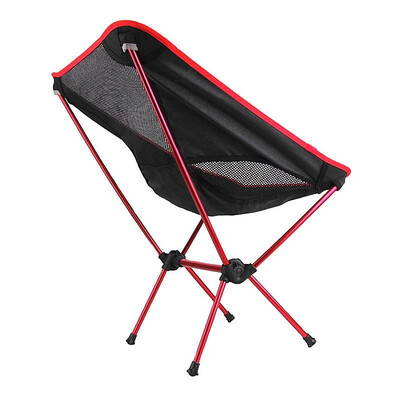 

Portable Folding Camping Stool Chair Seat for Fishing Festival Picnic BBQ Beach with Bag Red