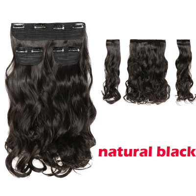 

20" Clip In Hair Extension 3 Pcs 8 Clips 34 Full Head Real Thick Hairpiece Clip In Curly Straight Synthetic Heat Resistant Hair